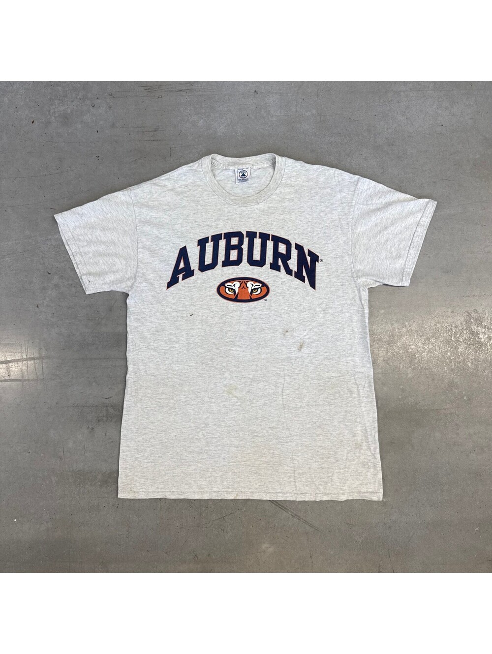 VIntage 90s Auburn Tigers Logo Graphic Collegiate T-Shirt Gray Large